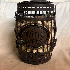 Wine Cork barrel with corks.
